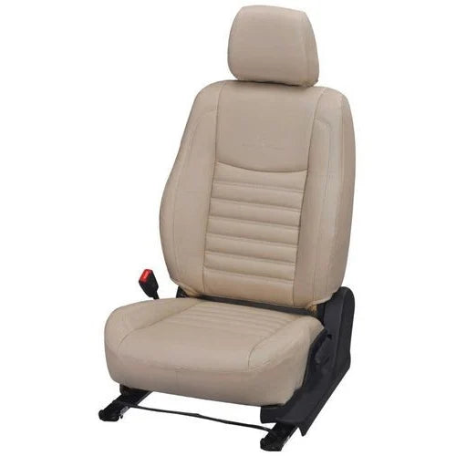 Auto Leather Type Seat Cover M/C Charger Sxt Design Custom Fitting Toyota Corolla 2018 Beige Colour 12 Pcs / Set