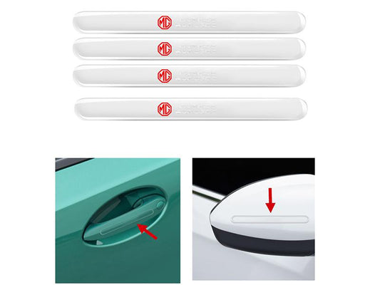 Car Door Anti-Scratch Guards Silicone Material  Mg Logo 04 Pcs/Set Poly Bag Pack  Clear (China)