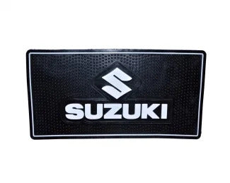 Car Dashboard Non-Slip Mat Silicone Material Suzuki Logo Square Design Large Size Black/White (China)