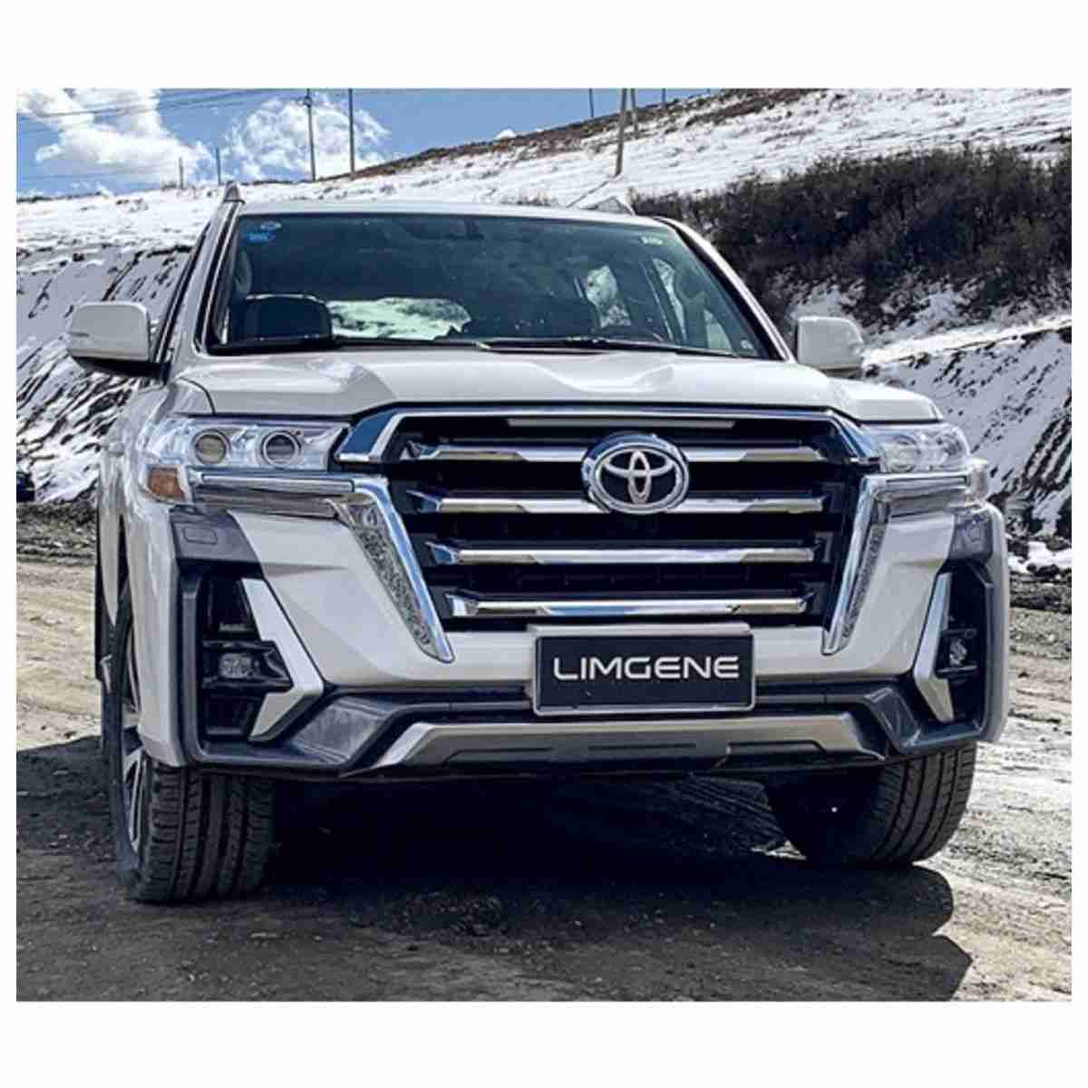 Face Up Lift Limgene Design  Toyota Landcruiser Fj-200 2016 Plastic Material Only Front Side   Metalic White Colour 06 Pcs/Set (China)