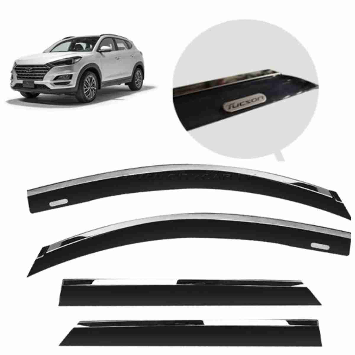 Air Press Txr Injection Type Original Design With Chrome Border Clip Fitting Hyundai Tucson 2021 Colour Box Pack 06 Pcs/Pack Black (China)