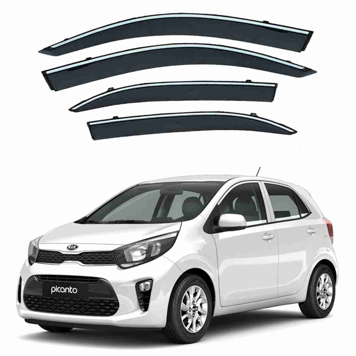 Air Press Txr Injection Type Mugen Design Ss Border Tape Type Fitting Kia Picanto 2020 Colour Box Pack 06 Pcs/Pack Black (China)