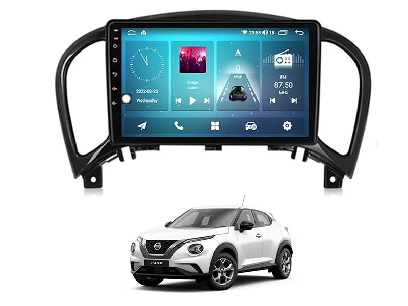 Car In Dash Touch Screen / Android Pannel / Tab Frame Only Nissan Juke 2010-2018 9" Matt Black W/Wiring (China)