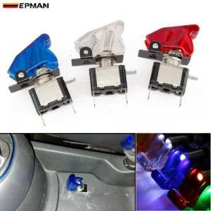 Car On/Off Switch Universal Fitting Nose Design    Red/Chrome Housing 02 Pcs/Set Poly Bag Pack  (China)