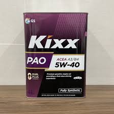Engine Oil Kixx Pao For Petrol Engine 5W-40 Sn 04 Litres Metal Can Pack (Korea)