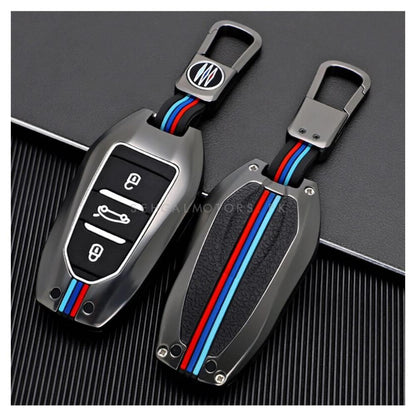 Car Remote Key Cover/Casing Metal / Silicone Peugeot 2008 No Logo Mix Colours Poly Bag Pack  (China)