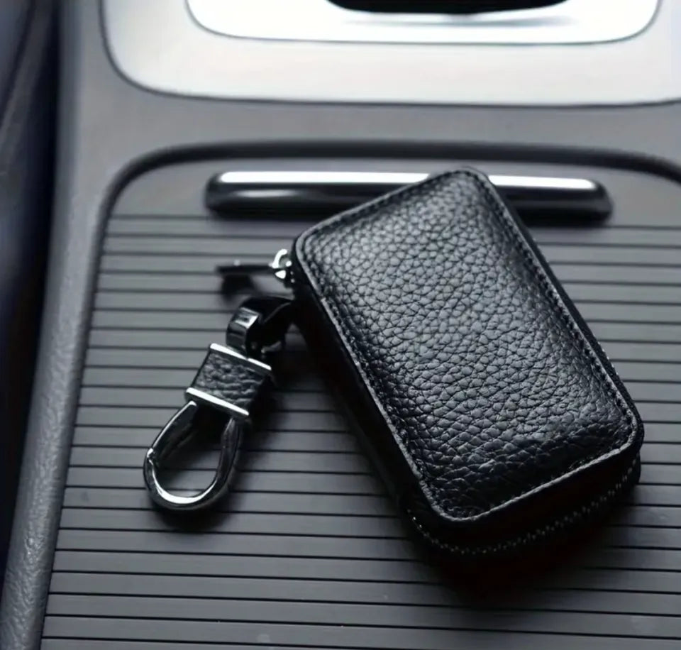 Car Key Chain Pouch/Zipper Type Without Logo Square Shape Black Poly Bag Pack Haval Logo (China)