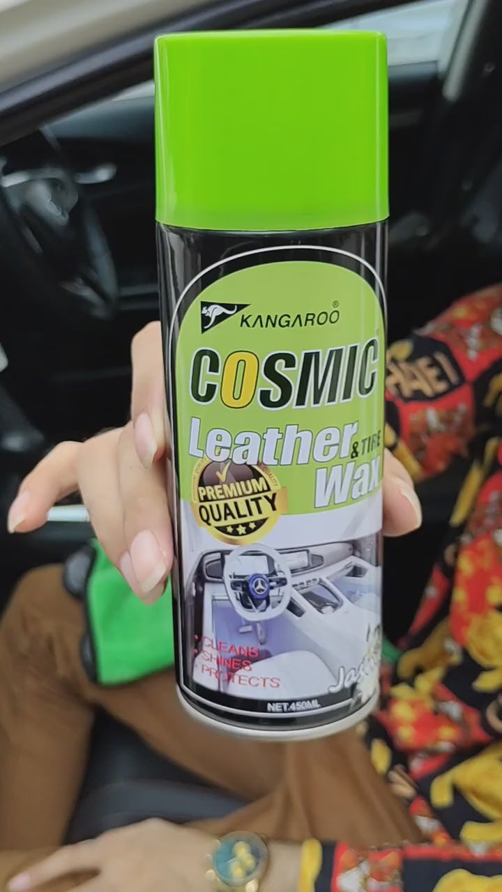 Kangaroo Car Dashboard Polish Lemon 450Ml Cosmic Leather & Tire Wax (China)