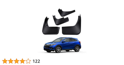 Car Mudflaps Honda Hr-V Black 04 Pcs/Set Poly Bag Pack  (China)