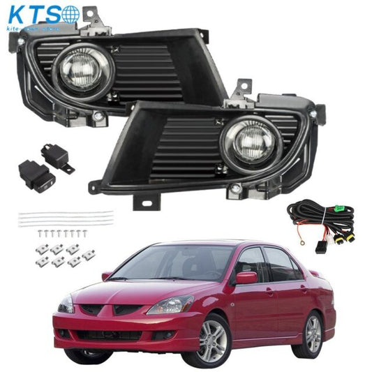 Car Fog Lamp Korealite Oem Fitting Led Mitsubishi  Lancer 2005 Metal Housing Glass Lens Clear Lens Black Kl-7903 (China)