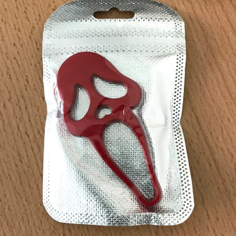 Car Universal Mono Metal Material Skull Logo Red 01 Pc/Pack Small Size Poly Bag Pack (China)