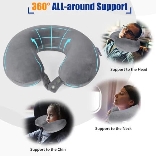Car Neck Rest Cushions Fabric Material U Shape Without Logo 01 Pc/Set Grey Pvc Bag Pack (China)