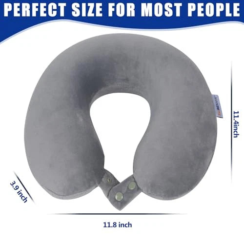 Car Neck Rest Cushions Fabric Material U Shape Without Logo 01 Pc/Set Grey Pvc Bag Pack (China)