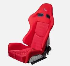 Car Bucket Racing Seat Lambergini Design  Red Colour Red Stitch Single Adjuster With Double Slider  Universal Fitting 01 Pc/Set