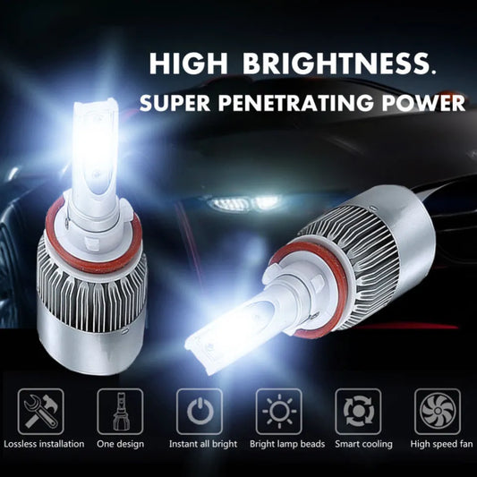 Car Led Head Light Bulbs Sogo Cob 9005 Ultra White Colour Box Pack (China) 55W