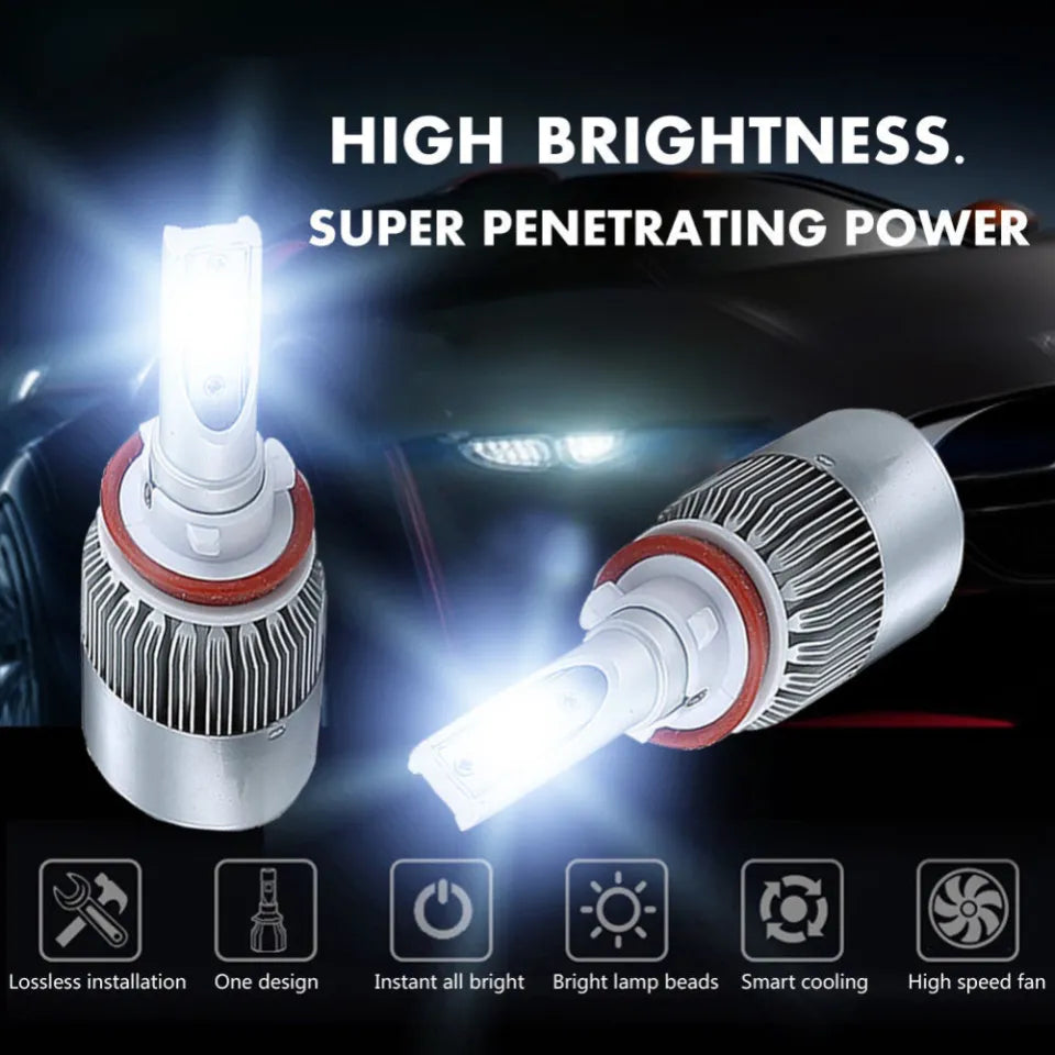 Car Led Head Light Bulbs Sogo Cob H11 Ultra White Colour Box Pack (China) 55W