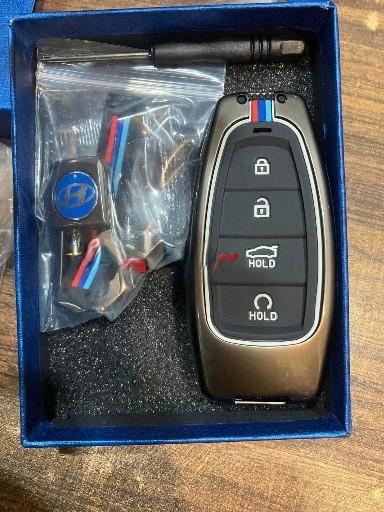 Car Remote Key Cover/Casing Metal / Silicone Hyundai Sonata 2021 No Logo Chrome Box Pack (China)