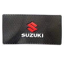 Car Dashboard Non-Slip Mat Silicone Material  Suzuki Logo Square Design Large Size Black/White (China)