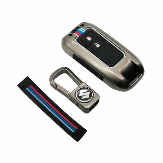 Car Remote Key Cover/Casing Metal Casing With Pvc Back Type Suzuki Swift 2022 Suzuki Logo Mix Colours Box Pack (China)