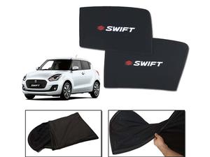 Car Curtain  Side Fix Suzuki Swift 2018 With Logo  Black (Pakistan)