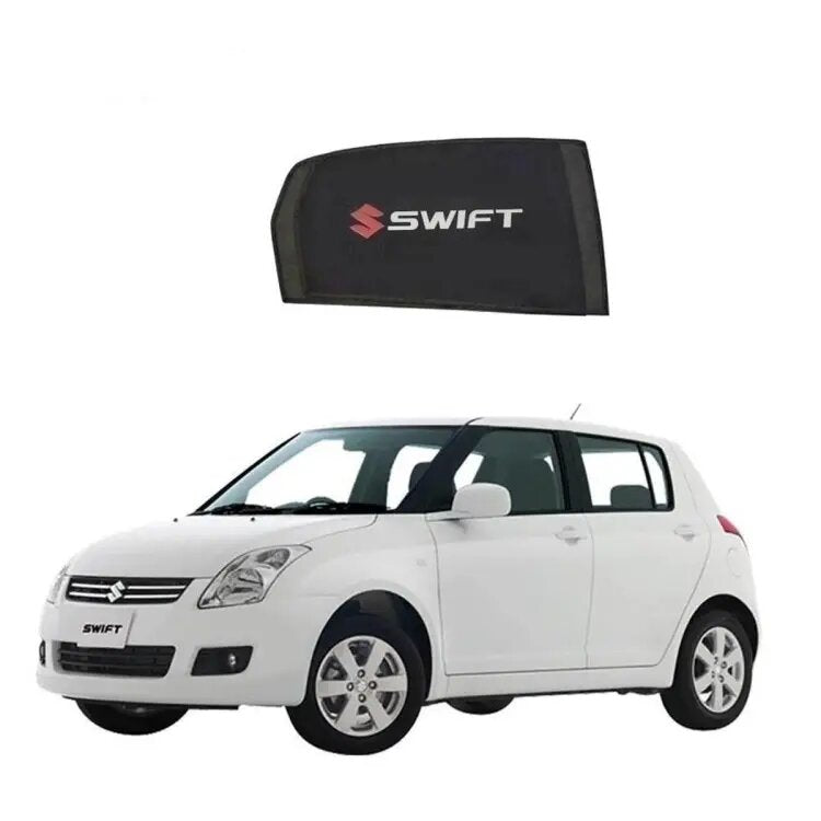 Car Curtain  Side Fix Suzuki Swift 2018 With Logo  Black (Pakistan)