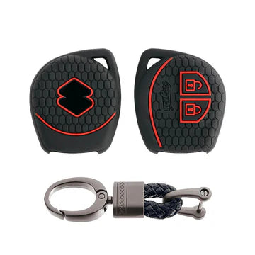 Car Remote Key Cover/Casing Silicone W/Key Chain Suzuki Swift 2018 No Logo Carbon Poly Bag Pack  (China)