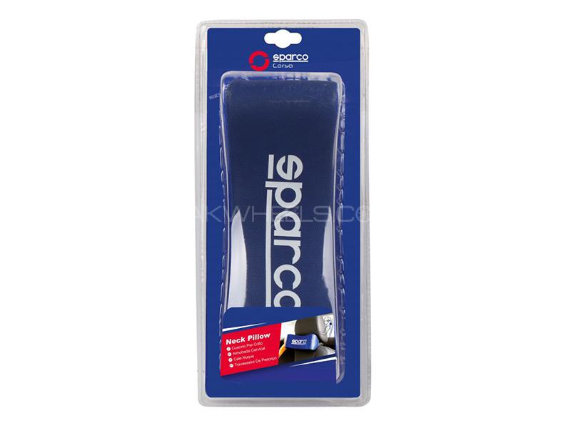 Car Neck Rest Cushions Pvc Leather Material Sparco Logo 01 Pc/Set Blue Blister Pack (China)