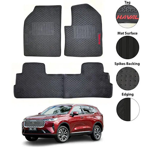 Car Floor Mat Silicone / Latex Material Oem Fitting Haval H6 Black Without Logo 03 Pcs / Set Poly Bag Pack (China)