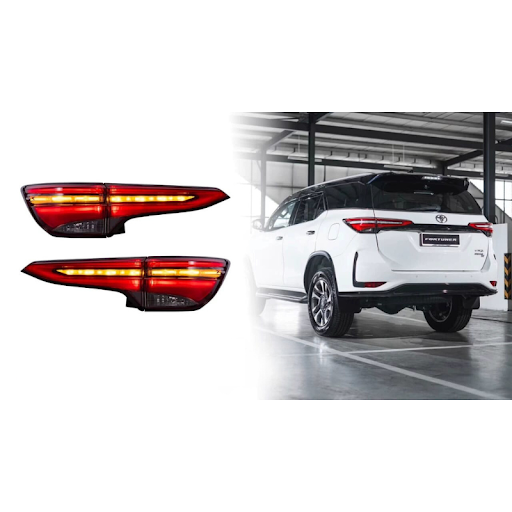 Oem Type Tail Lamp Fortuner 2021 Toyota Legender Design Red Lens Pair (China)