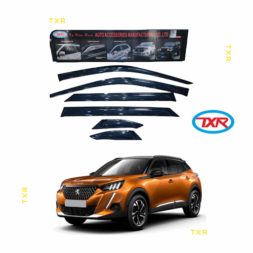 Air Press TXR Original Design With Chrome Border Clip Fitting Peugeot 2008 Box Pack 06 Pcs/Pack Black (China)