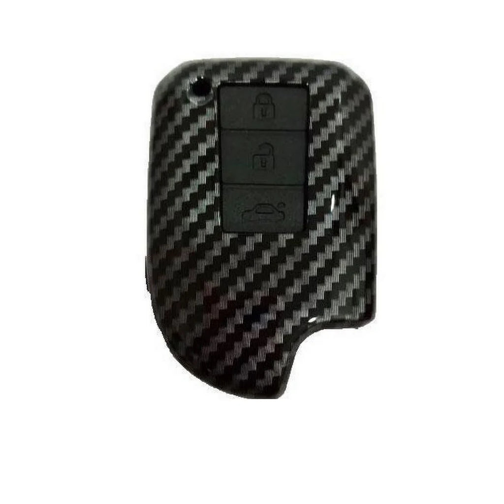 Car Remote Key Cover/Casing Silicone Carbon Type Toyota Yaris 2020  No Logo Carbon Poly Bag Pack  (China)