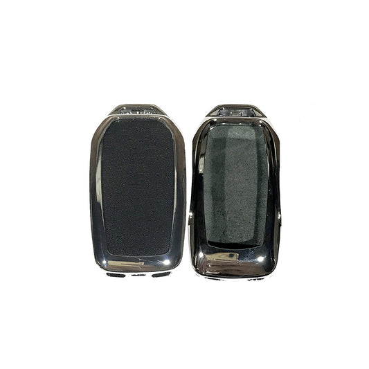 Car Remote Key Cover/Casing Metal Casing With Pvc Back Type Toyota Fortuner 2018 Without Logo Chrome Box Pack (China)