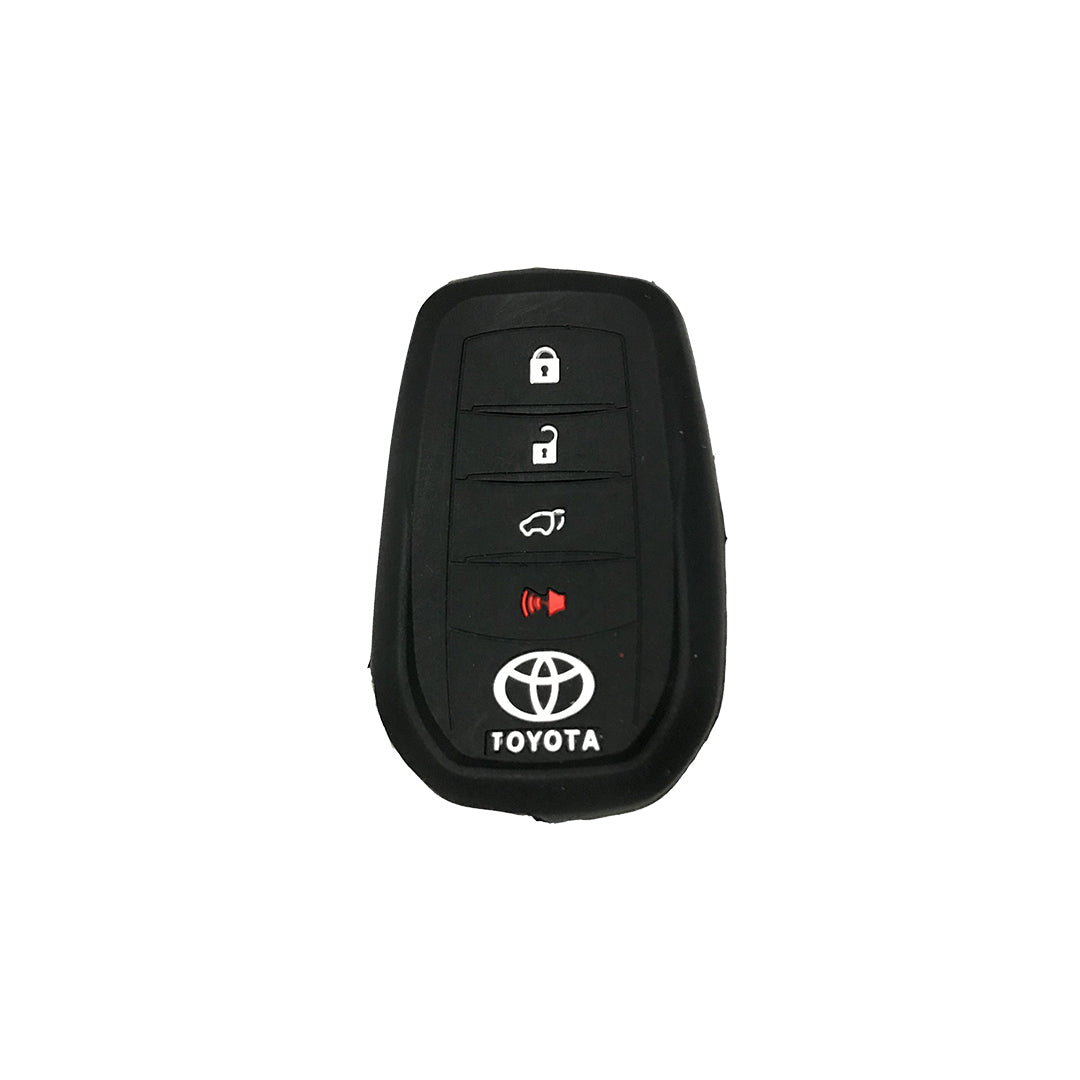 Car Remote Key Cover/Casing Silicone Black Type Toyota Fortuner 2021 No Logo Black Poly Bag Pack  (China)