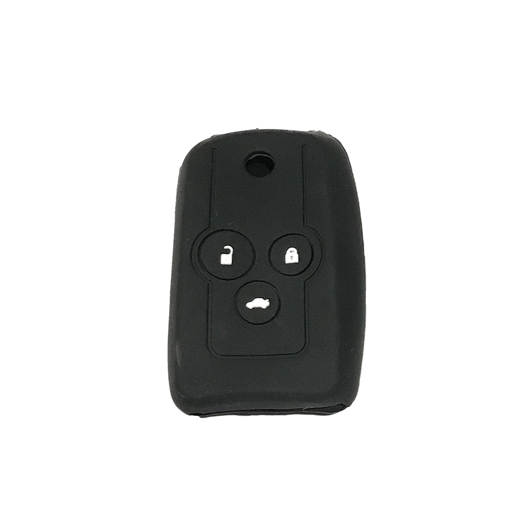 Car Remote Key Cover/Casing Silicone Black Type Honda Civic 2011-2013 Honda Logo Black Poly Bag Pack  (China)