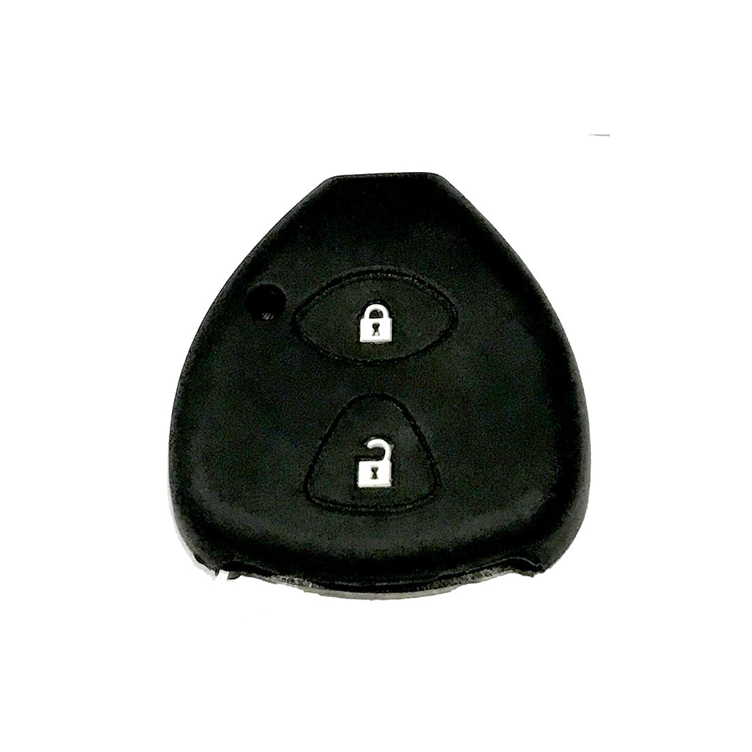 Car Remote Key Cover/Casing Silicone Black Type Toyota Vitz 2006 Toyota Logo Black Poly Bag Pack  (China)