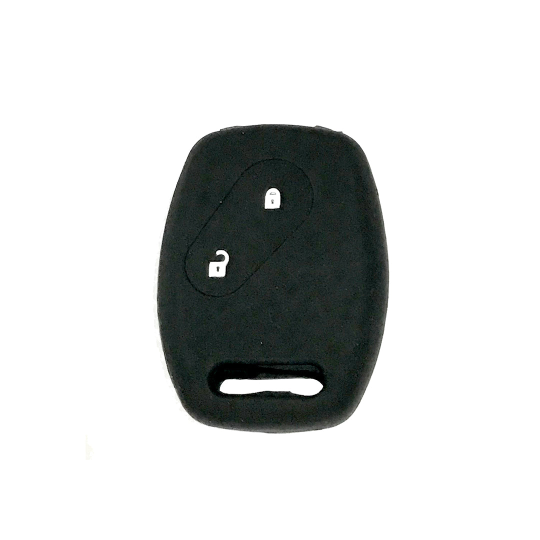 Car Remote Key Cover/Casing Silicone Black Type Honda City 2018 Honda Logo Black Poly Bag Pack (China)