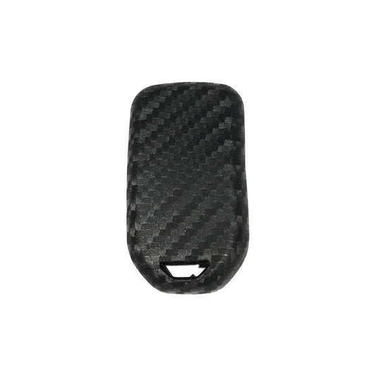 Car Remote Key Cover/Casing Silicone Carbon Type Honda Civic 2018 Without Logo Black Poly Bag Pack  (China)