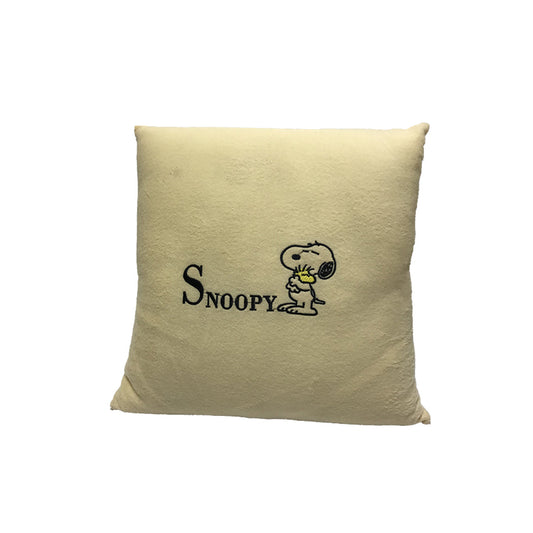 Car Back Rest Cushion Velvet Material   Large Size Beige 01 Pc/Pack Poly Bag Pack  Snoopy Mono Fy-3948 (China)