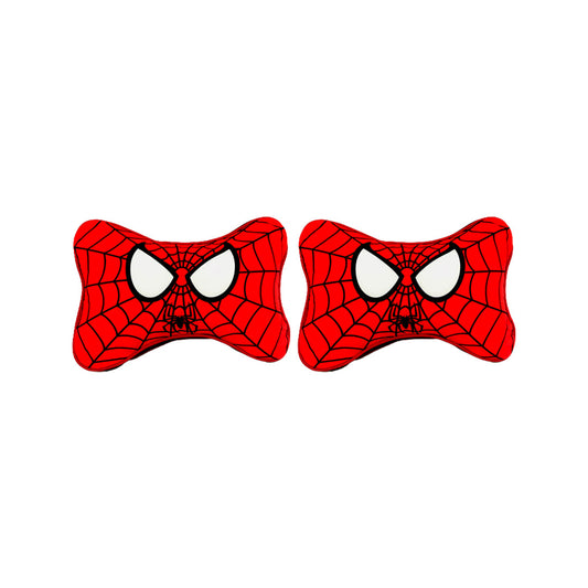 Car Neck Rest Cushions Fabric Material   02 Pcs/Set Red/Black Pvc Bag Pack Carton Design-Spider  Fy-3906 (China)