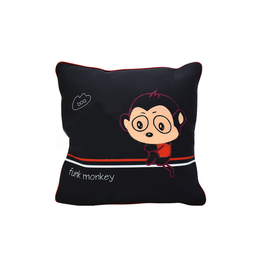 Car Back Rest Cushion Fabric Material  Without Logo Large Size Black 01 Pc/Pack Pvc Bag Pack Funk Monkey Fy-3944 (China)