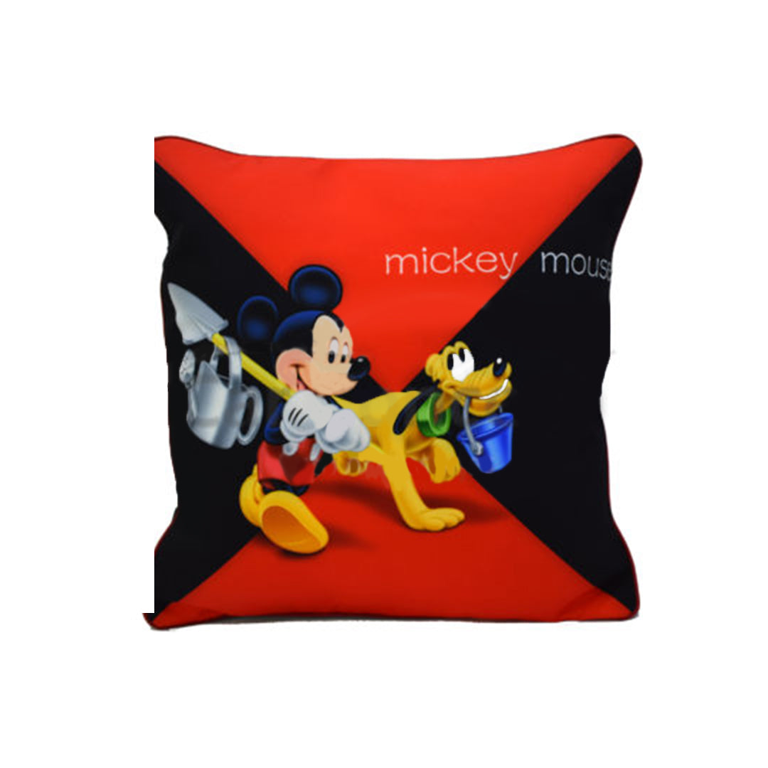 Car Back Rest Cushion Fabric Material   Large Size Black/Red 01 Pc/Pack Pvc Bag Pack Carton-Micky Mouse Fy-3917 (China)