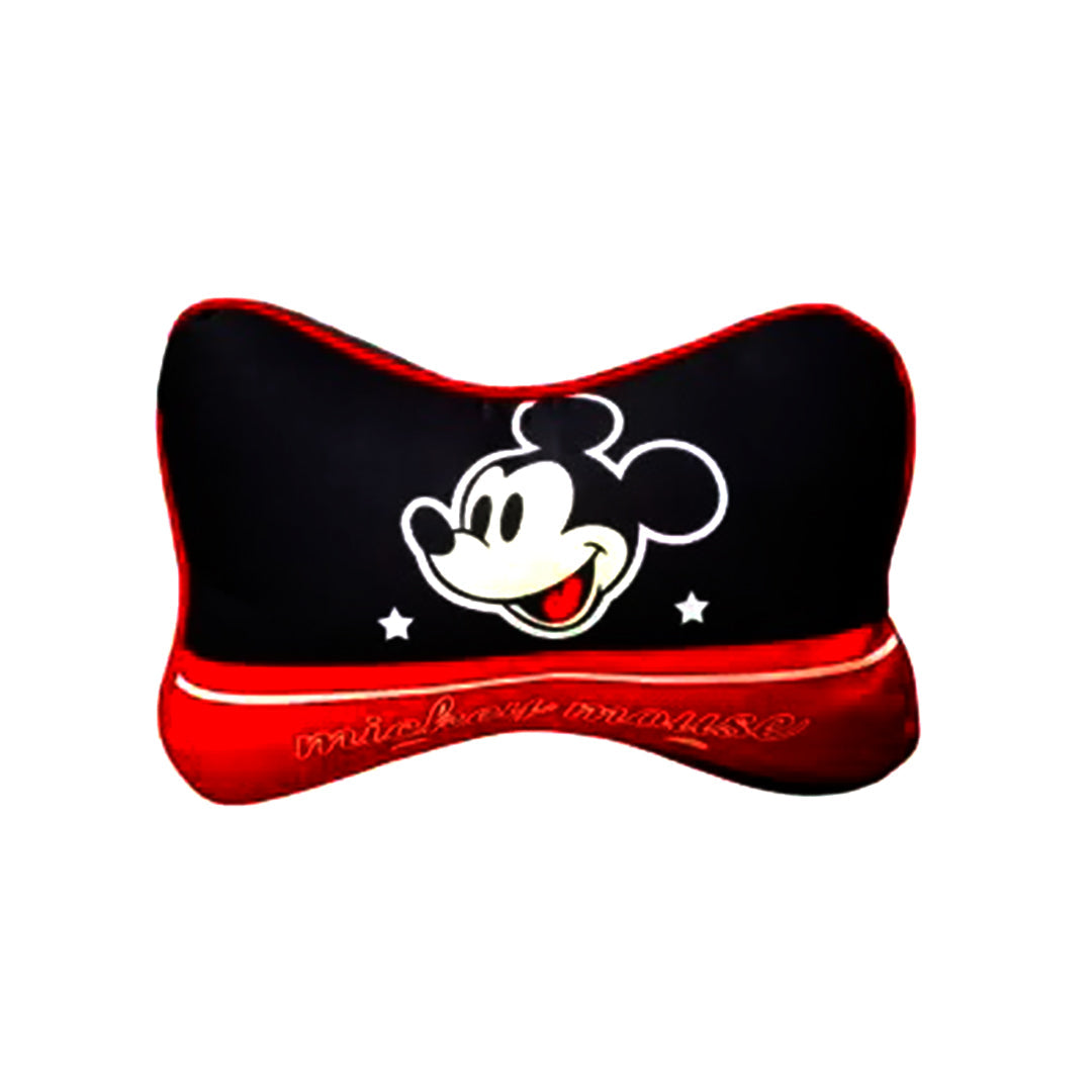 Car Neck Rest Cushions Fabric Material   02 Pcs/Set Black/Red Pvc Bag Pack Carton-Micky Mouse  Fy-3901 (China)