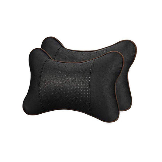 Car Neck Rest Cushions Pvc Material   02 Pcs/Set Black Poly Bag Pack  (China)