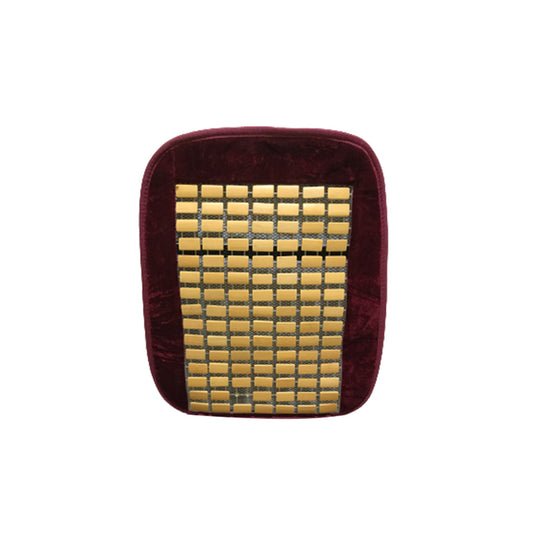 Car Seat Cushions Foam/Rectangle Beads Small Design Maroon/Beige Colour No Value Required Standard Quality 01 Pc/Pack (China)