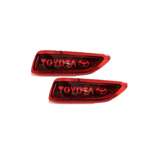 Car Rear Bumper Lamps Toyota Corolla 2012 Oem Fitting Toyota/Toyota Logo Design Red Led 02 Pcs/Set Box Pack (Pakistan)