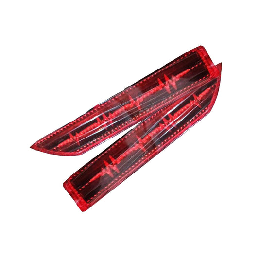 Car Rear Bumper Lamps Honda Brv 2018 Oem Fitting Beat Design Red Led 02 Pcs/Set Box Pack (Pakistan)