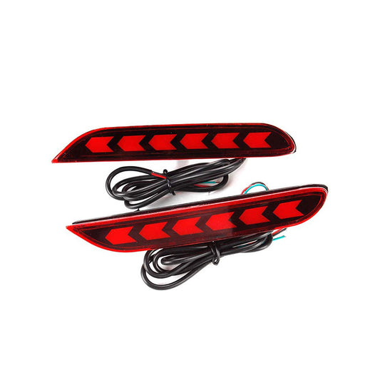 Car Rear Bumper Lamps Honda City 2018 Oem Fitting Big Arrow Style Red Led 02 Pcs/Set Box Pack (Pakistan)