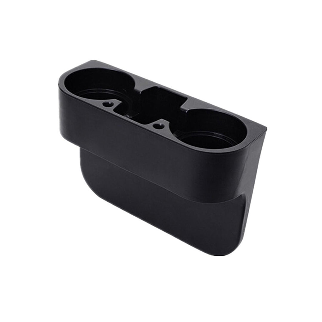 Car Drink Holder Seat Side Fitting Plastic Material  Gloss Black Double Cup 01 Pc/Set Poly Bag Pack  (China)