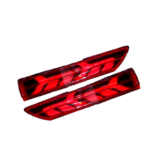 Car Rear Bumper Lamps Honda City 2018 Oem Fitting Lamborghini-B Design Red Led 02 Pcs/Set Box Pack (Pakistan)