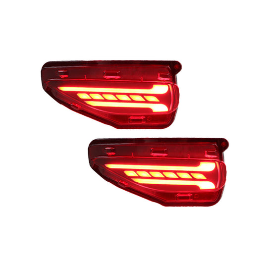 Car Rear Bumper Lamps Toyota Fortuner 2018 Oem Fitting Audi-A Design Red Led 02 Pcs/Set Box Pack Fy-6543 (China)